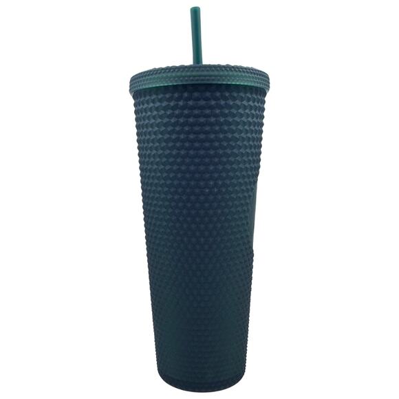 Starbucks NWT Matte Dark Green Studded Tumbler Cold Cup - Venti - 24 fl oz - Picture 4 of 10